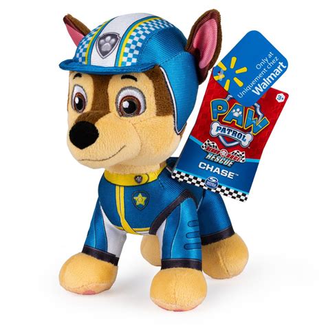 PAW Patrol, 8-Inch Ready, Race, Rescue Chase Plush, Walmart Exclusive ...