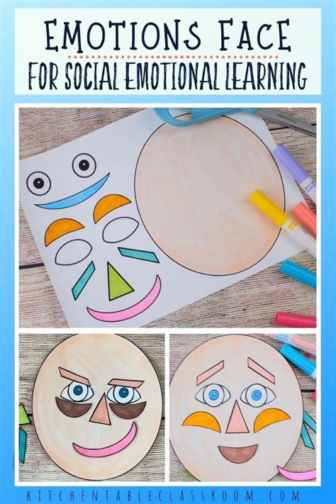 Emotions Faces for Social Emotional Learning - The Kitchen Table Classroom | Emotions preschool ...