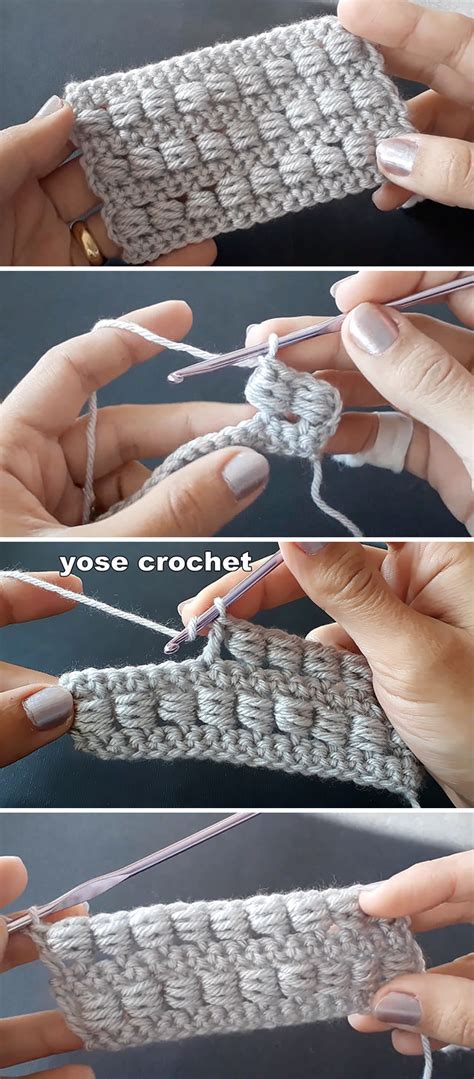 Learn Making The Crochet Bead Stitch - CrochetBeja