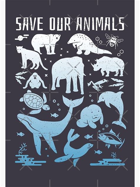 "Save Our Animals - Endangered Animals of the World" Poster for Sale by Bangtees | Redbubble