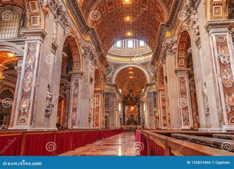 View Towards the High Altar in the Beautiful St. Peter`s Basilica, Rome Editorial Photo - Image ...