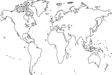 Blank World Map Clip Art at Clker.com - vector clip art online, royalty free & public domain