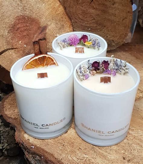 Beautiful Scented Candle with dried flowers | Cherrywood Florist Tauranga