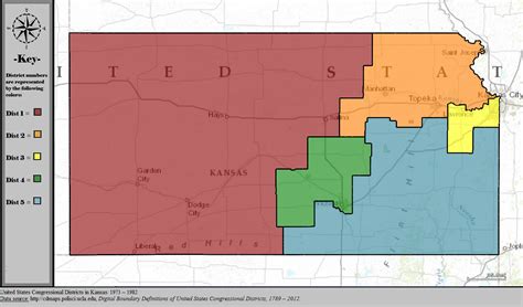 Image: United States Congressional Districts in Kansas, 1973 – 1982