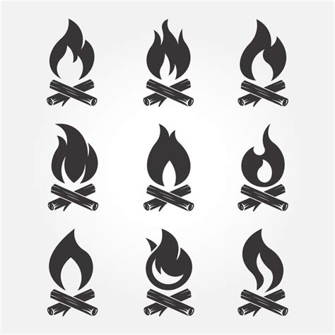 Premium Vector | Set bundle firewood logo design inspiration vector illustration