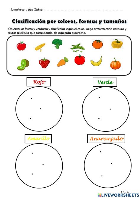 Clasificación por colores, formas y tamaño worksheet | School subjects, Fashion box, Videos tutorial