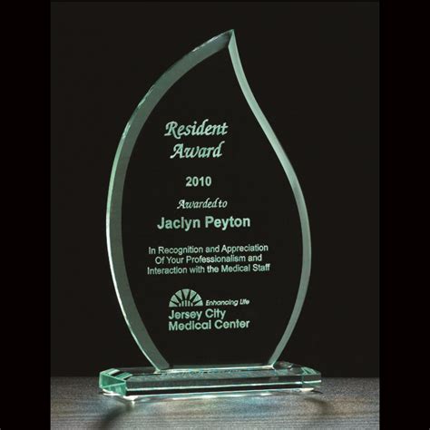 Flame Jade Glass Award in 3 Sizes — Vermont Awards & Engraving