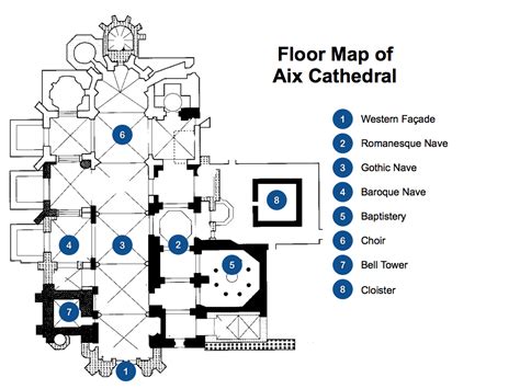 Floorplan of Aix Cathedral - French Moments