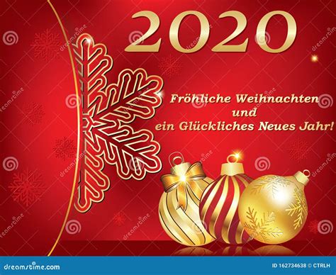 Merry Christmas and Happy New Year Written in German - Season`s ...