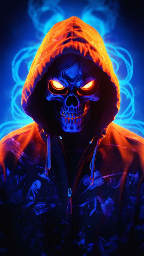 Ghost Skull Hoodie IPhone Wallpaper 4K IPhone Wallpapers Wallpaper Download | MOONAZ