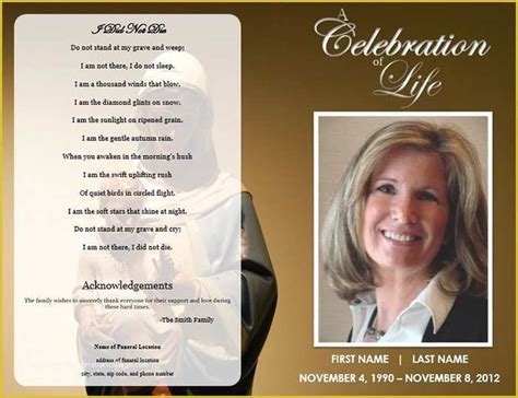 Funeral Invitation Template Word