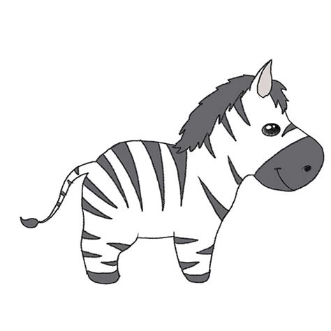 How To Draw A Cartoon Zebra