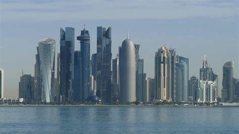 Doha Qatar Skyline In Morning Stock Footage SBV-307143073 - Storyblocks