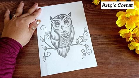 owl pencil drawing easy - Dannielle Singletary