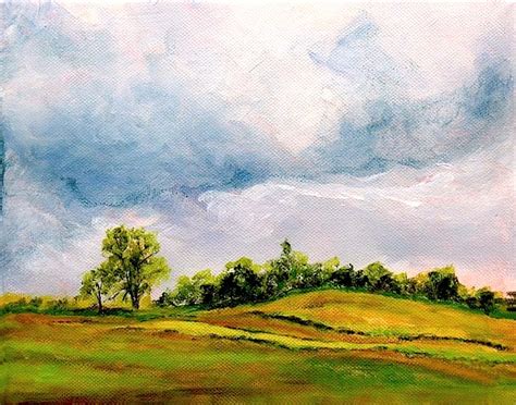 Marina Petro ~ Adventures In Daily Painting: Countryside, Landscape Acrylic Painting, by Marina ...