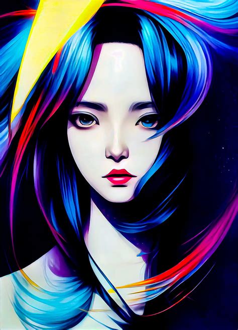 Girl, portrait, anime, art, modern art, artificial intelligence, HD phone wallpaper | Peakpx