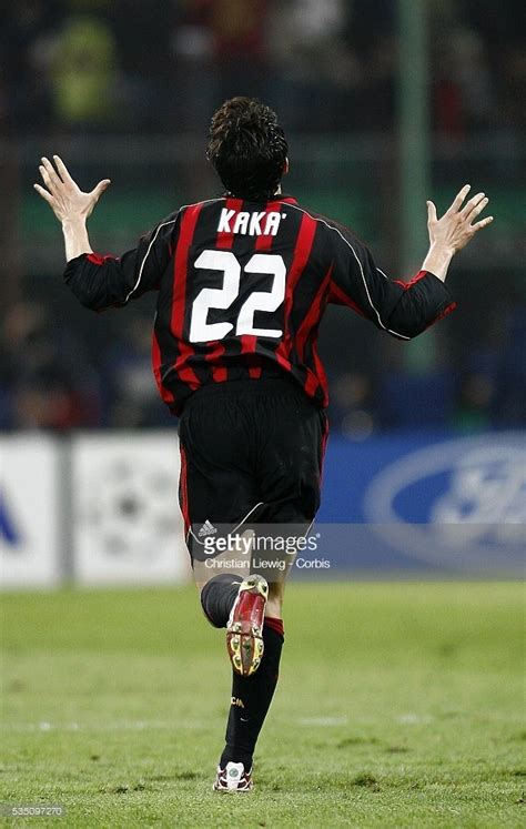 Kaka (Milan) celebrates scoring a goal during the 2006-2007 UEFA ...