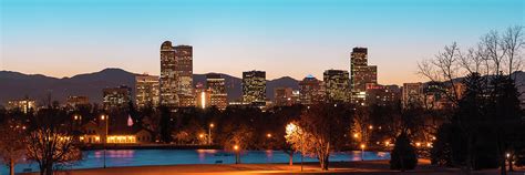 Denver Skyline Night Panorama - Colorado Photography Photograph by ...