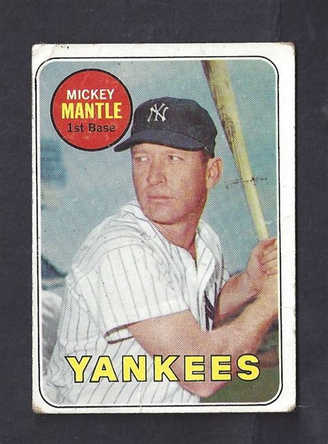 Lot Detail - 1969 Mickey Mantle Topps Baseball Card