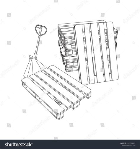 Hand Pallet Jack Lift Manual Forklift Stock Vector (Royalty Free) 1763534903 | Shutterstock