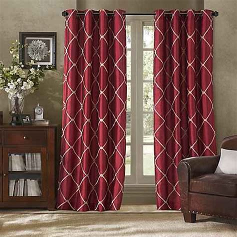 Product image for Bombay™ Garrison Grommet Window Curtain Panel | Curtains living room, Burgundy ...