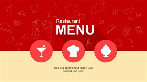 Flat Restaurant Menu PowerPoint Template - SlideModel