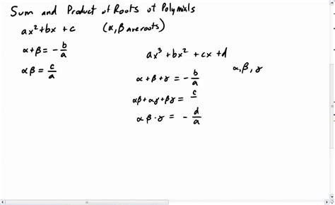 Sum And Product Of The Roots Calculator