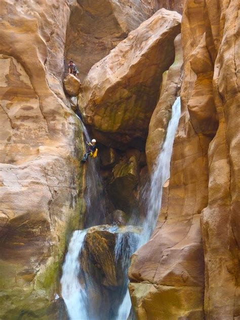 abseiling waterfall wadi mujib | Outdoors adventure, Travel, Adventure ...