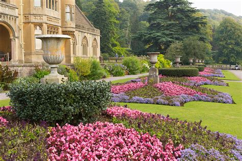 Beautiful flower gardens Tyntesfield House near Wraxall North Somerset ...