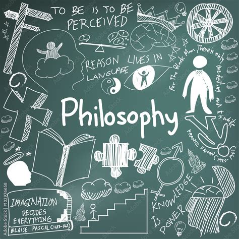 World philosophy and religion doctrine chalk handwriting doodle sketch design subject sign and ...