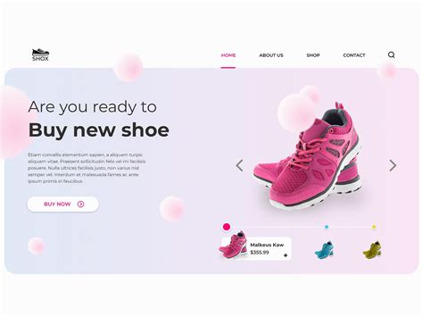 Shoe Website Modern Landing Page Design | BBS BRANDING by Bayzid on Dribbble