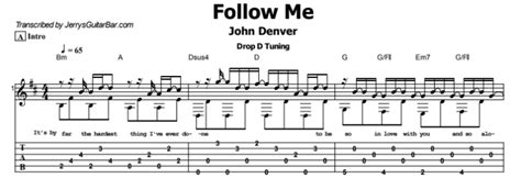 John Denver - Follow Me Guitar Lesson, Tab & Chords - Jerry's Guitar Bar