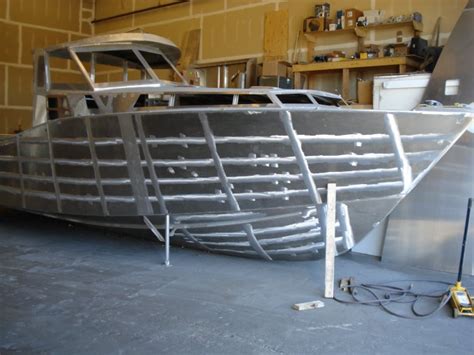 Building of Aluminium Boat . Mounting of hull framing structure | Page ...