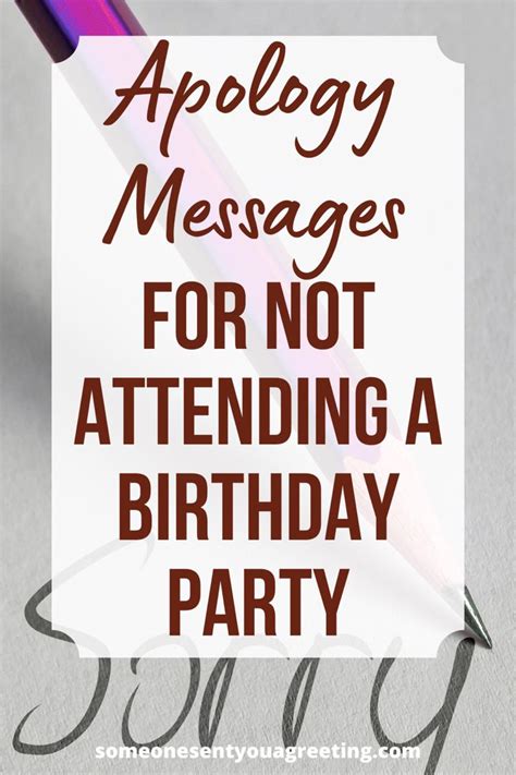Say sorry for attending a birthday party with these apology messages ...
