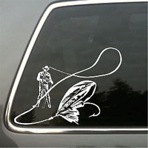 Fly Fishing Vinyl Decal © Laced up Decals SKU:Fly Fishing Big