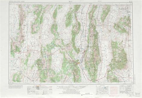 Ely topographic maps, NV, UT - USGS Topo Quad 39114a1 at 1:250,000 scale