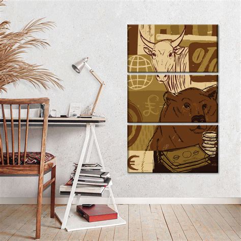 Bull And Bear Wall Art | Digital Art