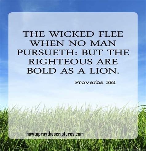 The Wicked Flee When No Man Pursueth