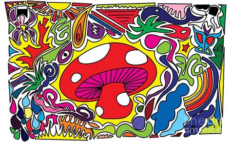 Alice In Wonderland Mushroom Power Ask Alice Psychedelic Mushroom Drawing by Paul Telling - Fine ...