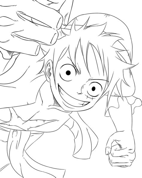Luffy Lineart by Phildriano on DeviantArt