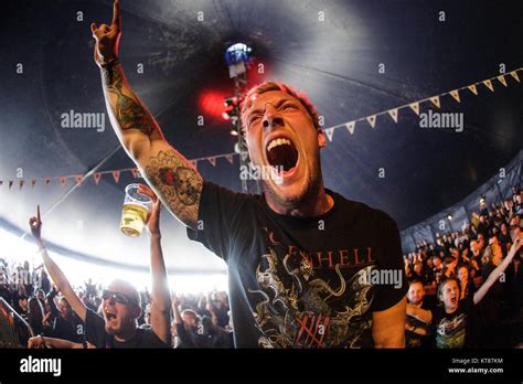 Energetic heavy metal fans attend one of many concerts during the Danish heavy metal and hard ...