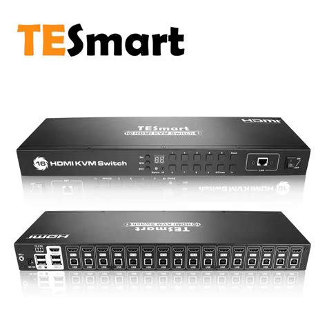 TESmart 4K UHD 16 Ports HDMI KVM Switch Console Rack Mount Switch with ...