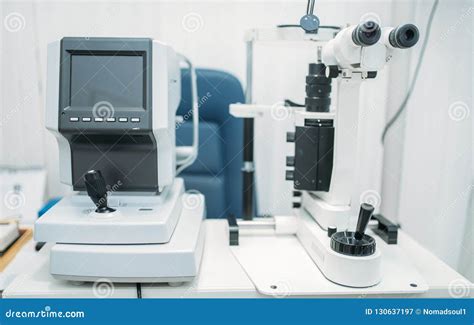 Equipment for Diagnostic of Vision, Eyesight Test Stock Image - Image ...