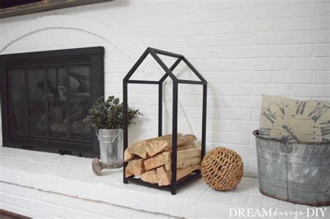 Easy DIY Modern Firewood Holder Made From Scrap Wood - Dream Design DIY