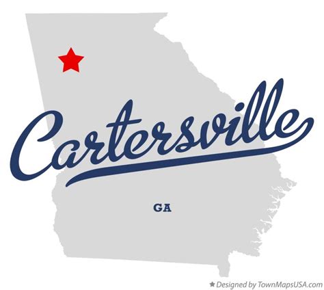 Map of Cartersville, GA, Georgia