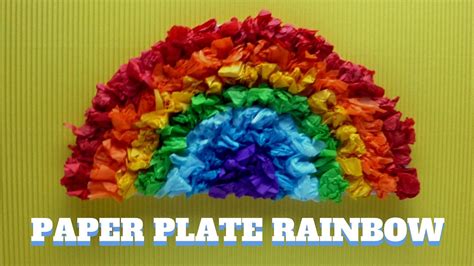 How to Make a Paper Plate Rainbow - Paper Plate Craft - YouTube