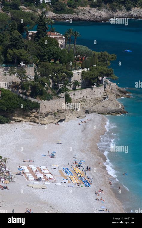 Beach in Roquebrune-Cap-Martin, Cote D'Azur, France Stock Photo - Alamy