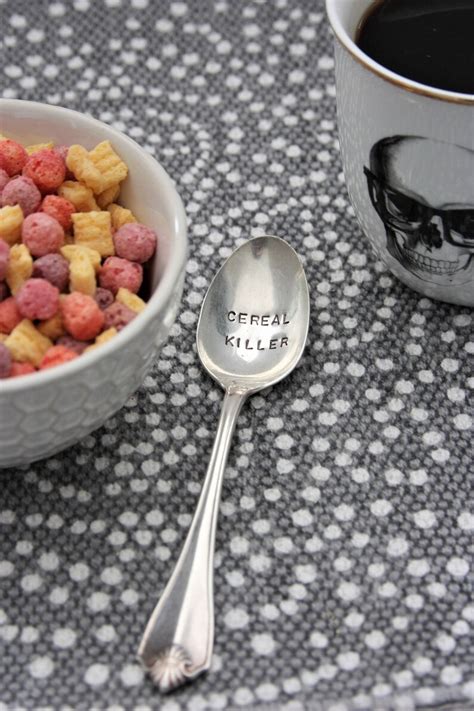 Cereal Killer Stamped Spoon Cereal Spoon Funny Spoon Gift | Etsy