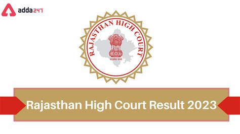 Rajasthan High Court Result 2023 Out, Direct Download Link