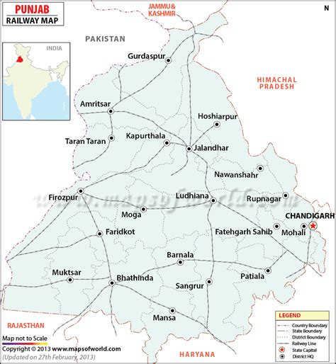 Punjab Railway Map